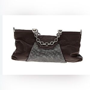 BCBG  Brown Leather Shoulder Bag Purse